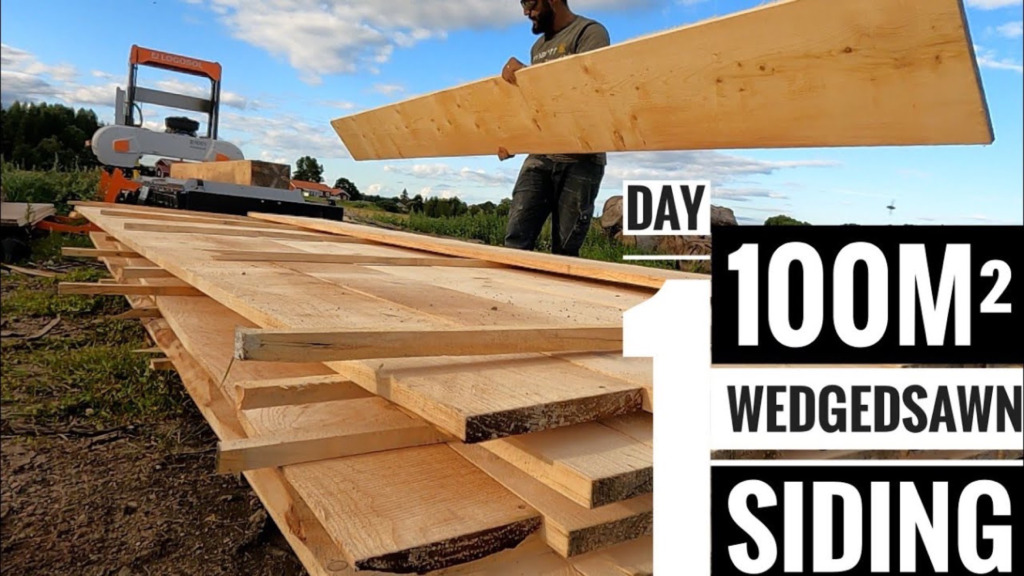 Video: 100 m² kilsågad panel på en dag